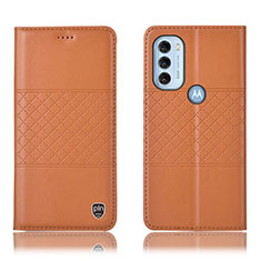 Motorola Moto G71 5G用手帳型 レザーケース スタンド カバー H11P モトローラ オレンジ