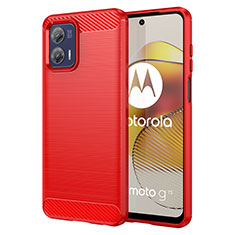 Motorola Moto G73 5G用シリコンケース ソフトタッチラバー ライン カバー MF1 モトローラ レッド
