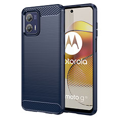 Motorola Moto G73 5G用シリコンケース ソフトタッチラバー ライン カバー MF1 モトローラ ネイビー