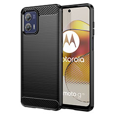 Motorola Moto G73 5G用シリコンケース ソフトタッチラバー ライン カバー MF1 モトローラ ブラック