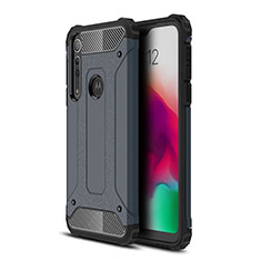 Motorola Moto G8 Play用ハイブリットバンパーケース プラスチック 兼シリコーン カバー モトローラ ネイビー