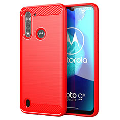 Motorola Moto G8 Power Lite用シリコンケース ソフトタッチラバー ライン カバー モトローラ レッド