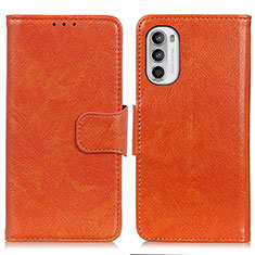Motorola Moto G82 5G用手帳型 レザーケース スタンド カバー N05P モトローラ オレンジ