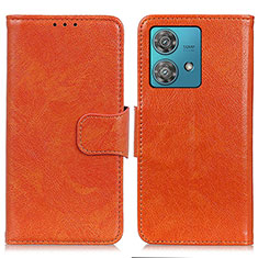 Motorola Moto G84 5G用手帳型 レザーケース スタンド カバー N05P モトローラ オレンジ