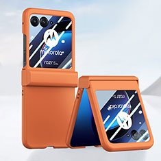 Motorola Moto Razr 40 Ultra 5G用ハードケース プラスチック 質感もマット 前面と背面 360度 フルカバー BH3 モトローラ オレンジ