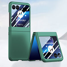 Motorola Moto Razr 40 Ultra 5G用ハードケース プラスチック 質感もマット 前面と背面 360度 フルカバー BH4 モトローラ グリーン