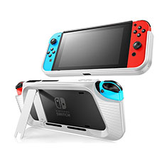 Nintendo Switch用シリコンケース ソフトタッチラバー ライン カバー S02 Nintendo グレー