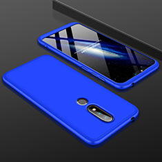 Nokia 6.1 Plus用ハードケース プラスチック 質感もマット 前面と背面 360度 フルカバー P01 ノキア ネイビー