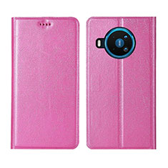 Nokia 8.3 5G用手帳型 レザーケース スタンド カバー L02 ノキア ピンク