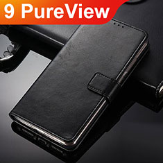 Nokia 9 PureView用手帳型 レザーケース スタンド ノキア ブラック