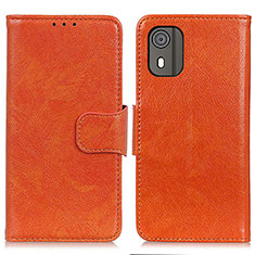Nokia C02用手帳型 レザーケース スタンド カバー N05P ノキア オレンジ