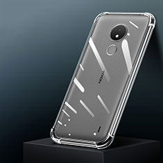 Nokia C21用極薄ソフトケース シリコンケース 耐衝撃 全面保護 クリア透明 カバー ノキア クリア