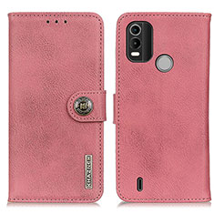 Nokia C21 Plus用手帳型 レザーケース スタンド カバー K02Z ノキア ピンク