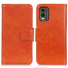 Nokia C210用手帳型 レザーケース スタンド カバー N05P ノキア オレンジ