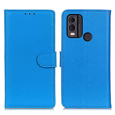 Nokia C22用手帳型 レザーケース スタンド カバー A03D ノキア ブルー