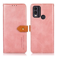 Nokia C22用手帳型 レザーケース スタンド カバー N07P ノキア ピンク