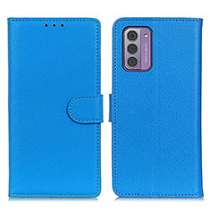 Nokia G310 5G用手帳型 レザーケース スタンド カバー A03D ノキア ブルー