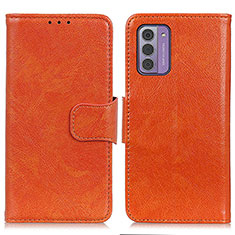 Nokia G310 5G用手帳型 レザーケース スタンド カバー N05P ノキア オレンジ