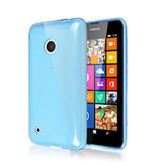Nokia Lumia 530用シリコンケース ソフトタッチラバー ノキア ブルー