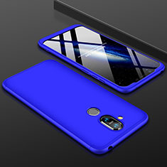 Nokia X7用ハードケース プラスチック 質感もマット 前面と背面 360度 フルカバー ノキア ネイビー