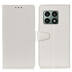 OnePlus 10 Pro 5G用手帳型 レザーケース スタンド カバー A06D OnePlus ホワイト
