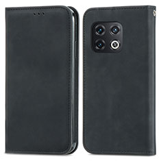 OnePlus 10 Pro 5G用手帳型 レザーケース スタンド カバー S04D OnePlus ブラック