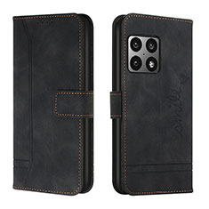 OnePlus 10 Pro 5G用手帳型 レザーケース スタンド カバー H01X OnePlus ブラック