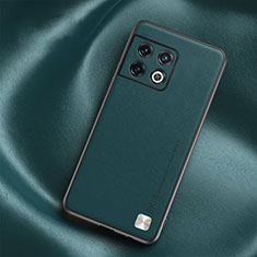 OnePlus 10 Pro 5G用ケース 高級感 手触り良いレザー柄 S03 OnePlus グリーン