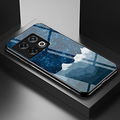 OnePlus 10 Pro 5G用ハイブリットバンパーケース プラスチック パターン 鏡面 カバー LS2 OnePlus ネイビー