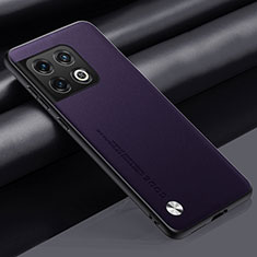 OnePlus 10 Pro 5G用ケース 高級感 手触り良いレザー柄 S02 OnePlus パープル