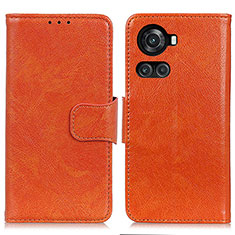 OnePlus 10R 5G用手帳型 レザーケース スタンド カバー N05P OnePlus オレンジ