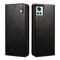 OnePlus 10R 5G用手帳型 レザーケース スタンド カバー B01S OnePlus ブラック