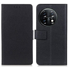 OnePlus 11 5G用手帳型 レザーケース スタンド カバー M08L OnePlus ブラック