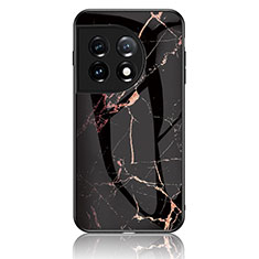 OnePlus 11 5G用ハイブリットバンパーケース プラスチック パターン 鏡面 カバー OnePlus ゴールド・ブラック