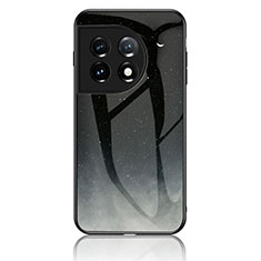 OnePlus 11 5G用ハイブリットバンパーケース プラスチック パターン 鏡面 カバー LS2 OnePlus グレー
