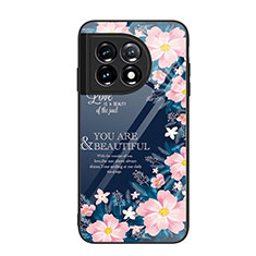 OnePlus 11 5G用ハイブリットバンパーケース プラスチック パターン 鏡面 カバー JM2 OnePlus ピンク