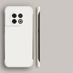 OnePlus 11 5G用ハードケース プラスチック 質感もマット フレームレス カバー P01 OnePlus ホワイト