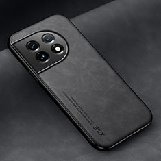 OnePlus 11 5G用ケース 高級感 手触り良いレザー柄 DY2 OnePlus ブラック