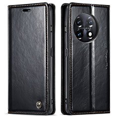OnePlus 11 5G用手帳型 レザーケース スタンド カバー CS1 OnePlus ブラック