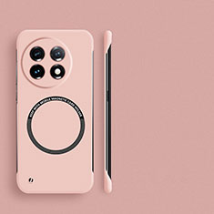 OnePlus 11 5G用ハードケース プラスチック 質感もマット フレームレス カバー Mag-Safe 磁気 Magnetic OnePlus ピンク