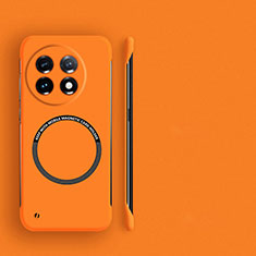 OnePlus 11 5G用ハードケース プラスチック 質感もマット フレームレス カバー Mag-Safe 磁気 Magnetic OnePlus オレンジ