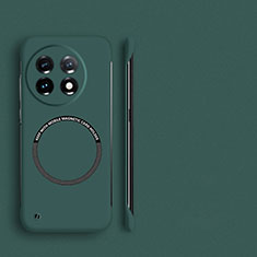 OnePlus 11 5G用ハードケース プラスチック 質感もマット フレームレス カバー Mag-Safe 磁気 Magnetic OnePlus グリーン