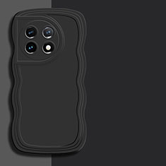 OnePlus 11 5G用360度 フルカバー極薄ソフトケース シリコンケース 耐衝撃 全面保護 バンパー YK7 OnePlus ブラック