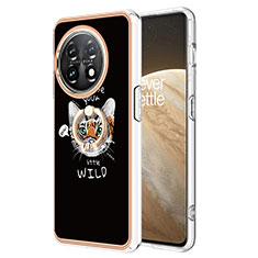 OnePlus 11 5G用シリコンケース ソフトタッチラバー バタフライ パターン カバー アンド指輪 Y02B OnePlus マルチカラー