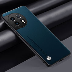 OnePlus 11 5G用ケース 高級感 手触り良いレザー柄 S02 OnePlus シアン