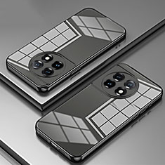 OnePlus 11 5G用極薄ソフトケース シリコンケース 耐衝撃 全面保護 クリア透明 SY1 OnePlus ブラック
