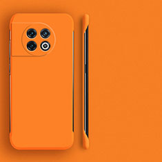 OnePlus 11R 5G用ハードケース プラスチック 質感もマット フレームレス カバー P01 OnePlus オレンジ