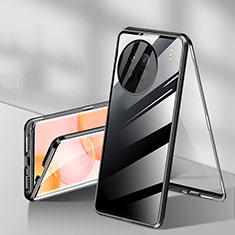 OnePlus 11R 5G用ケース 高級感 手触り良い アルミメタル 製の金属製 360度 フルカバーバンパー 鏡面 カバー P04 OnePlus ブラック