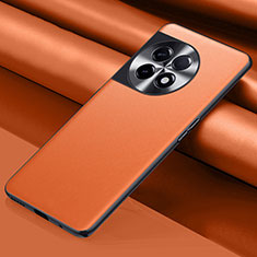 OnePlus 11R 5G用ケース 高級感 手触り良いレザー柄 QK1 OnePlus オレンジ