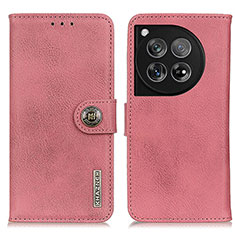 OnePlus 12 5G用手帳型 レザーケース スタンド カバー K02Z OnePlus ピンク